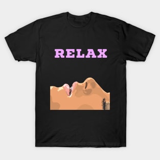 Relax Fashion Lying Woman Design T-Shirt